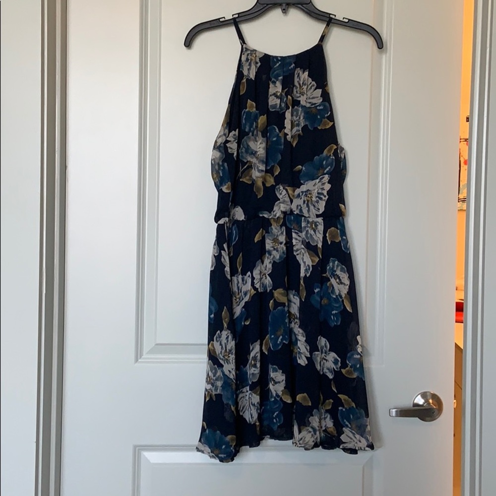 Navy floral dress